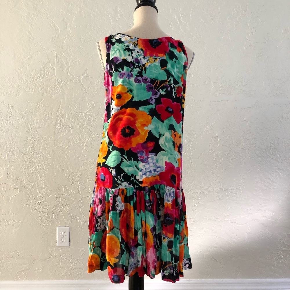 Vintage Mix It Funky Floral Colorful Dress Medium - Picture 3 of 7